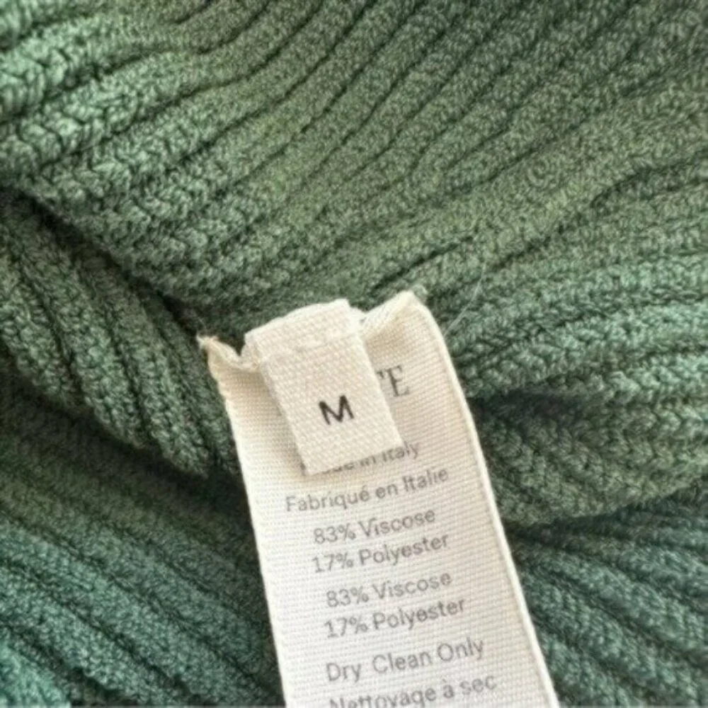 KHAITE Maddy Emerald Green Ribbed Knit Bustier Sweetheart Neckline Top Size M - Picture 12 of 13